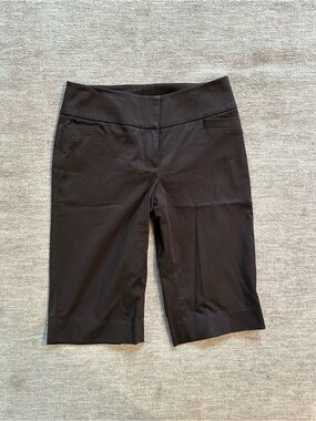 Classiques Entier Dark Brown Low Waist Knee-Length Bermuda Shorts